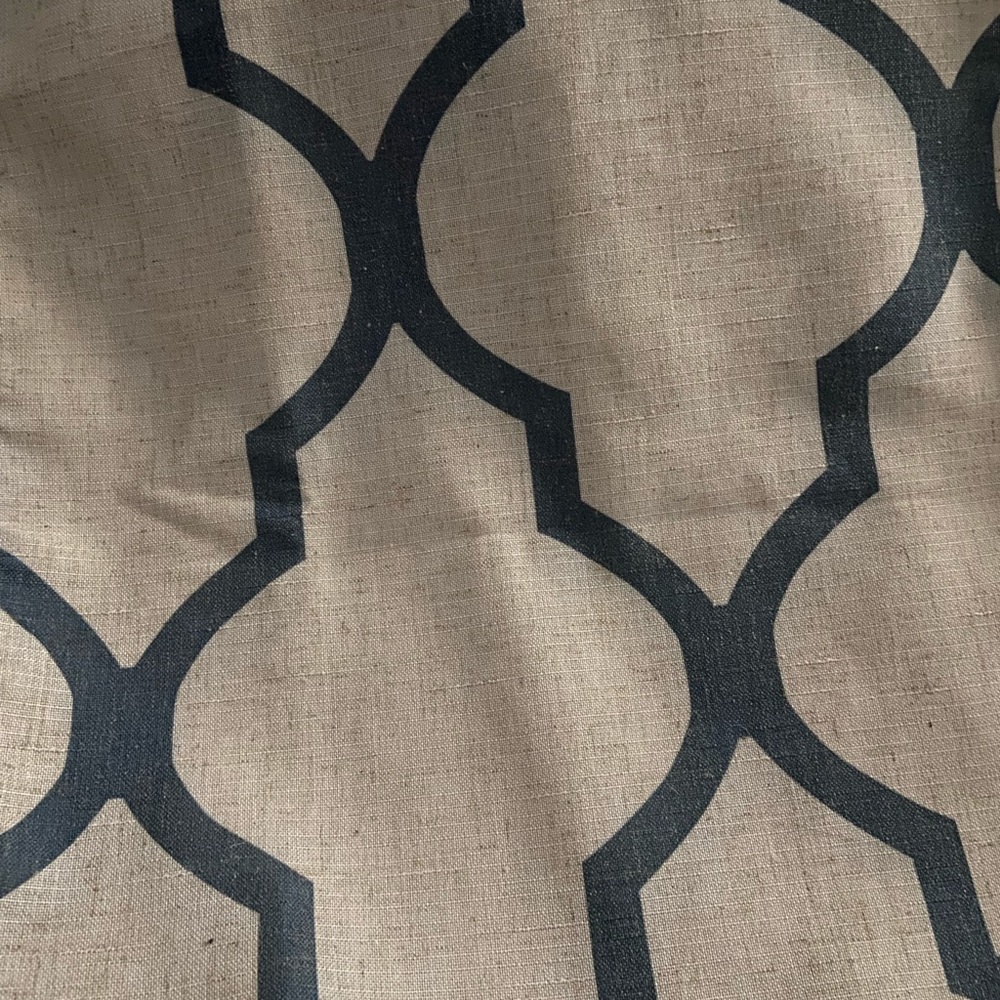 Cream and Blue Table Runner
